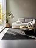 Hanse Home Jute Teppich – Natur Wohnzimmerteppich aus 100% Jute - Handgewebt & Umweltfreundlich – Boho Naturfaser Juteteppich für Wohnzimmer, Schlafzimmer, Esszimmer – Schwarz, 80x150cm