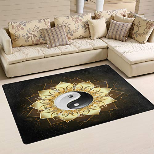 Use7 Yin Yang Chinesischer Teppich Teppich für Wohnzimmer Schlafzimmer 100 x 150 cm