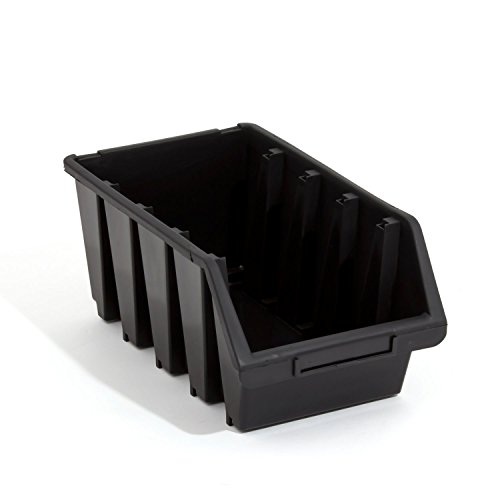 5 Stck. Ergobox Box Stapelboxen schwarz Gr.4 Lagerkiste Kunststoff 204x330x155mm