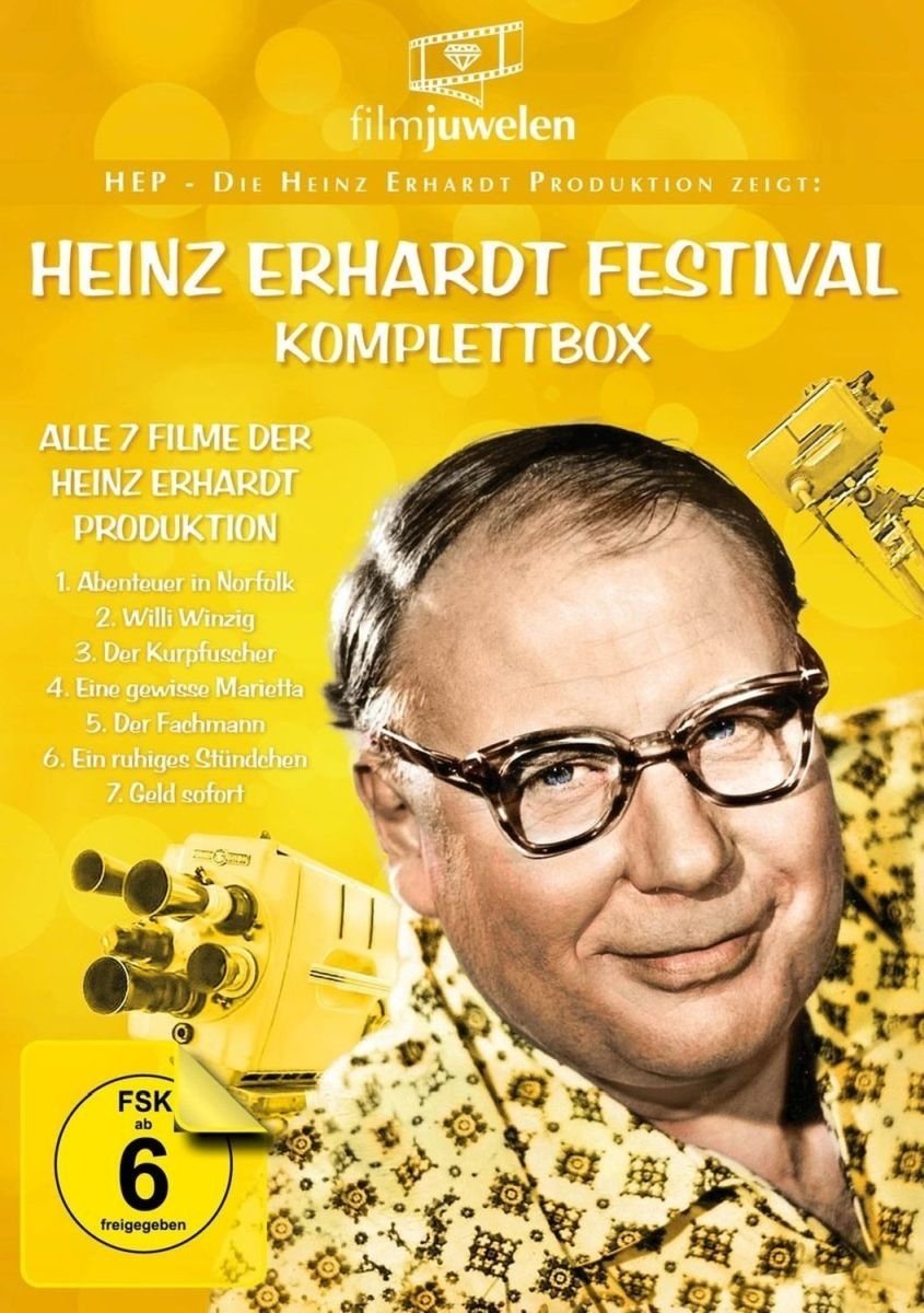 Heinz Erhardt Festival Komplettbox - Die ARD-Serie mit allen 7 Filmen der Heinz Erhard Produktion inkl. Willi Winzig & Geld sofort (Fernsehjuwelen) [3 DVDs]