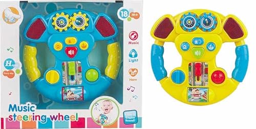 Dimasa DIM60095 Lenkrad Activity Licht und Sound Spielzeug für Babys und erste Kindheit, bunt