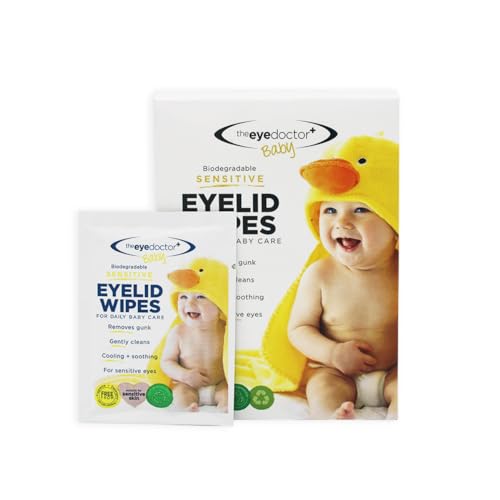 The Eye Doctor Augenlidtücher Empfindliche Babyaugen - 200x Steril Tücher Tägliche Babypflege - Frei Von Konservierungsmitteln, Reinigungsmitteln & Duftstoffen - Einzeln Versiegelte Tücher