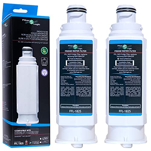 FilterLogic FFL-182S | 2x Wasserfilter kompatibel mit Samsung HAF-QIN, HAF-QIN/EXP, DA97-17376B für DA97-08006C Kühlschrank Systeme