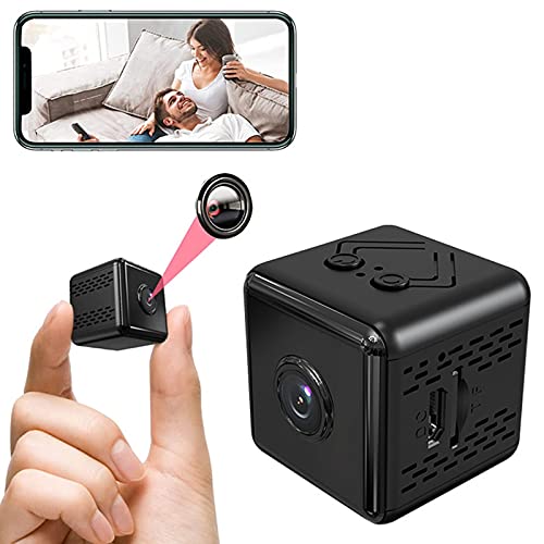 Mini-Kamera, kabellos, 1080-4 K, HD, tragbar, WLAN-Kamera, für State, mit Telefon-App, mit Nachtsicht und Überwachungskamera, bewegungsaktiviert