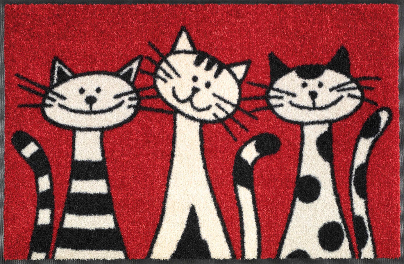Fußmatte »Three Cats«, wash+dry by Kleen-Tex, rechteckig, Höhe 9 mm, In- und Outdoor geeignet