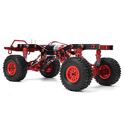 Dilwe RC Auto-Rahmen, Metall 1/16 Car Truck Climbing Model Upgrade Ersatzzubehör Kompatibel mit WPL C14 C24(Rot)