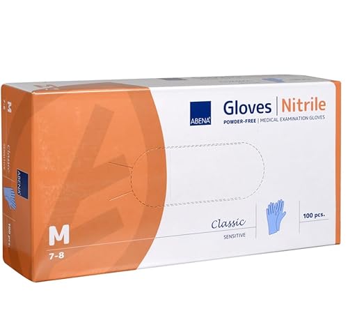 Blanc HYGIENIC Nitril Handschuhe Sensitive, medizinisch, puderfrei, blau, 1.000 Stk., unsteril, mit Rollrand, hoch-elastisch Größe M