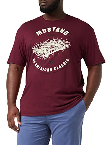 Ford Herren Mustang American Classic T Shirt, Rot (Maroon Mar), M EU