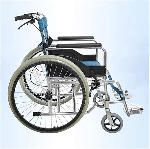 Rollstühle Leichter Klapprollstuhl für Fahrer, dicker Aluminium-Doppelklapprollstuhl, Bremslicht und tragbare Toilette, ältere Rollstuhlfahrer