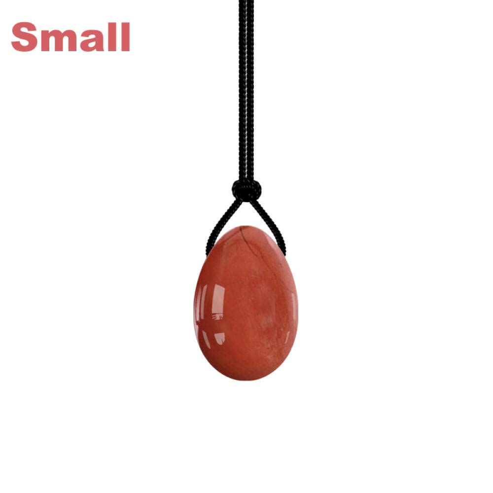 Gebohrtes Yoni-Ei 3 Größen Red Jasper Kegel Übungseier-1 Kleines Ei