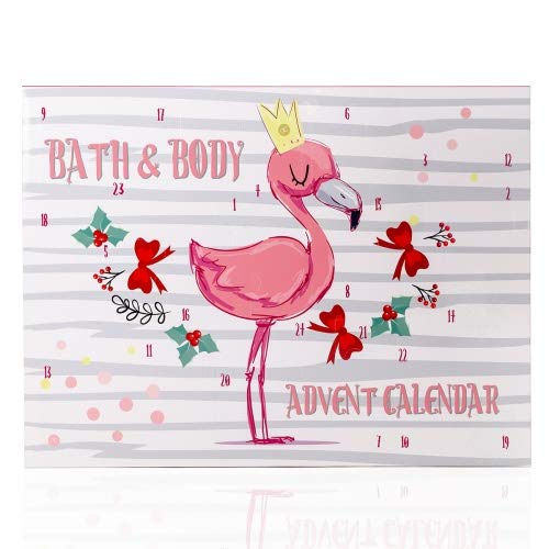 Accentra Adventskalender Flamingo Für Mädchen Mit 24 Bade-, Körperpflege Und Accessoires Produkten Für Eine Abwechslungsreiche Und Verwöhnende Adventszeit