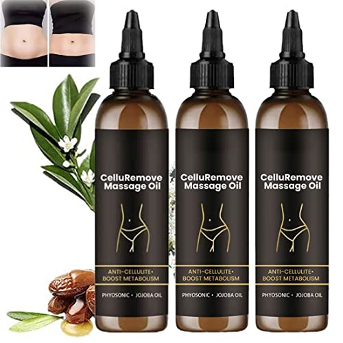 Celluremove Massage Oil,Anti Cellulite Massage Oil,Body Firming and Tightening Oil,Lifting Skincare Oil,Promotes Blood Circulation and Increase Metabolism,Body Massage Oil for All Skin Types
