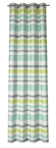 Deko Trends Ösenschal, Polyester, grün-Petrol-Mint, 245 x 137 cm