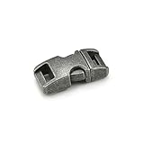 Klickverschluss aus Metall im 10er Set, 3/8'' Klippverschluss/Steckschließer/Steckverschluss für Paracord-Armbänder, Hunde-Halsbänder, Rucksack, Farbe: Stone