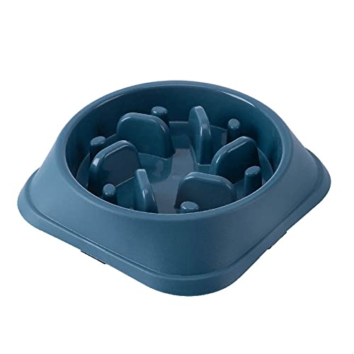 Hundenapf Pet Slow Food Bowl Welpe Anti-Choke Bowl Rutschfester Slow Food Feeder Futternapf Hund (Color : Blue (007 Jungle))