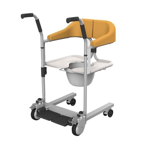 Lift, Rollstuhllift, höhenverstellbarer Duschstuhl für ältere Menschen, Transferstuhl, Multifunktionslift für einfachen Transfer,Yellow