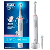 Oral-B PRO 3 3000 Elektrische Zahnbürste/Electric Toothbrush, 2 Sensitive Clean Aufsteckbürsten, 3 Putzmodi und visuelle 360° Andruckkontrolle für Zahnpflege, Geschenk Mann/Frau, weiß