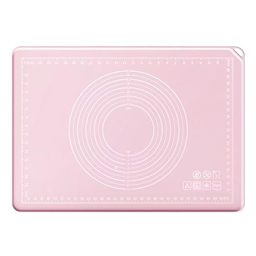 Luojuny Antihaft-Teigmatte, hochwertiges Silikon-Knetpad, Silikon-Knetpad, Schuppen-Design, Teigausrollmatte für die Küche zu Hause Rosa