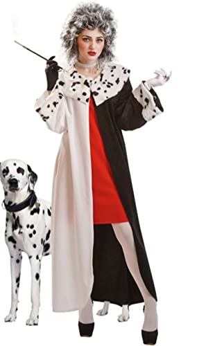 Cruella-Mantel-Kostüm für Damen M