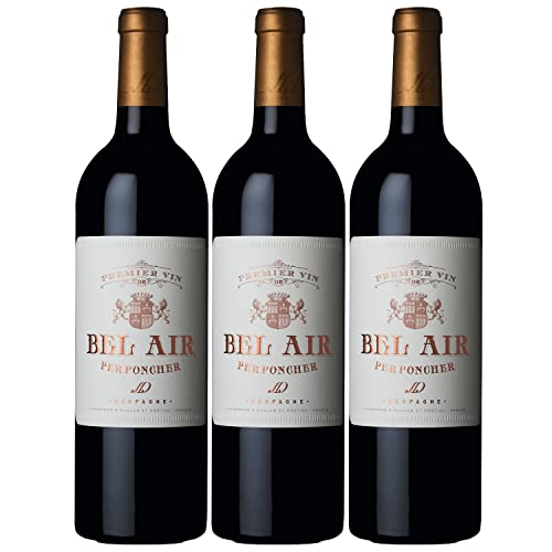 Château Bel Air rouge Premier Vin Bordeaux AOC Rotwein Wein trocken Frankreich I FeinWert Paket (3 x 0,75l)