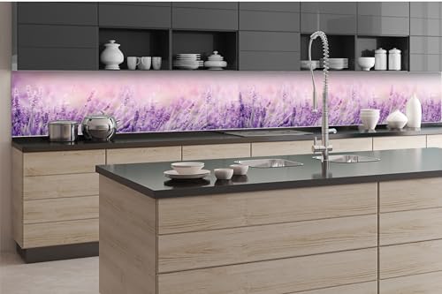 Dimex Küchenrückwand Folie Selbstklebend Lavendel 350 x 60 cm | Klebefolie - Dekofolie - Spritzschutz für Küche