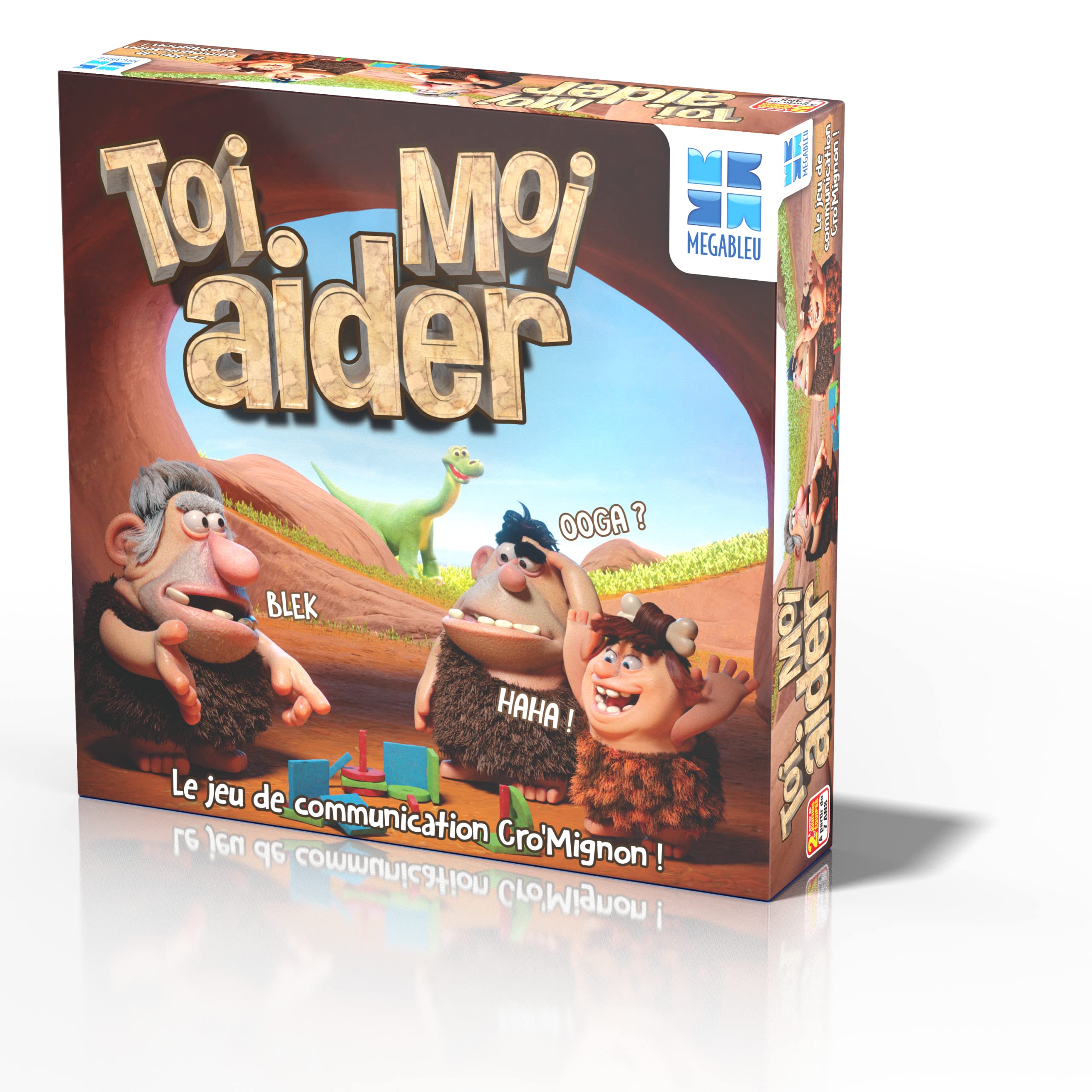 Megableu 678 107 TOI Aider Moi Gesellschaftsspiel – Kommunikationsspiel zum Spielen mit Familie oder Freunden – 2 Spielebenen
