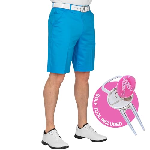 Royal & Awesome Blue Herren -Golfshorts, maßgeschneiderte Shorts für Golf, Herren -Golfshorts, Golf Chino Shorts Männer, Herren -Smart Shorts