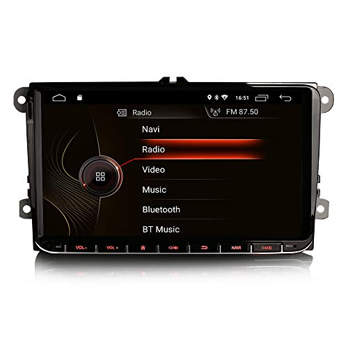 ERISIN 9 Zoll Android 10.0 Autoradio für VW Passat Polo Golf 5 Tiguan Caddy Seat Unterstützt GPS-Navi Carplay Android Auto DSP Bluetooth A2DP DVB-T/T2 WiFi DAB+ Mirror-Link 2GB RAM+16GB ROM