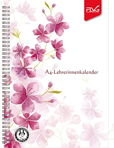A4 Lehrerkalender FLVG 2024/2025 Lehrer Kalender A4 Sonderedition Kirschblüten Onkel Schwerdt