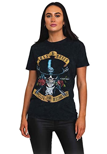 Guns N' Roses T Shirt Appetite Washed Nue offiziell Dip Dye on Schwarz Unisex XL