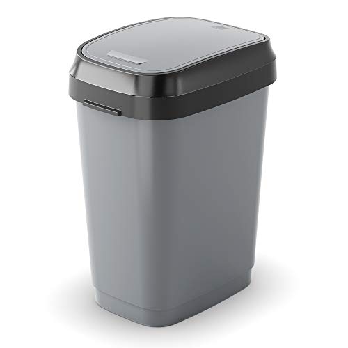 KIS Abfallbehälter, Kunststoff, grau/anthrazit, 25 Liter