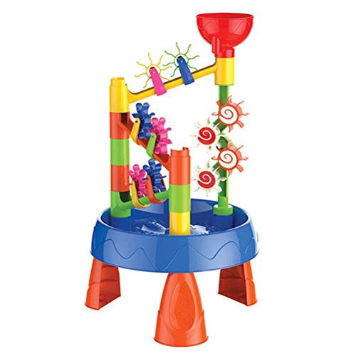 CeFoney Sand- und Wasserspieltisch, Sommer-Sandkastentisch für Kinder, Spieltisch, Strand, sensorisches Spielzeug-Set für drinnen und draußen, 1 Set mit 32 Teilen