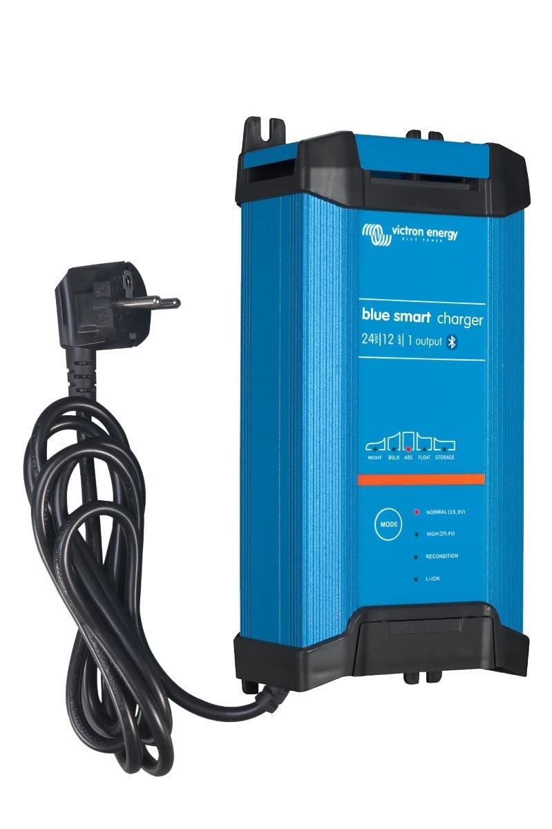 Victron Energy Blue Smart IP22 24-Volt 12 Ampere 230V, Einzelausgang Batterieladegerät CEE7/7, Bluetooth