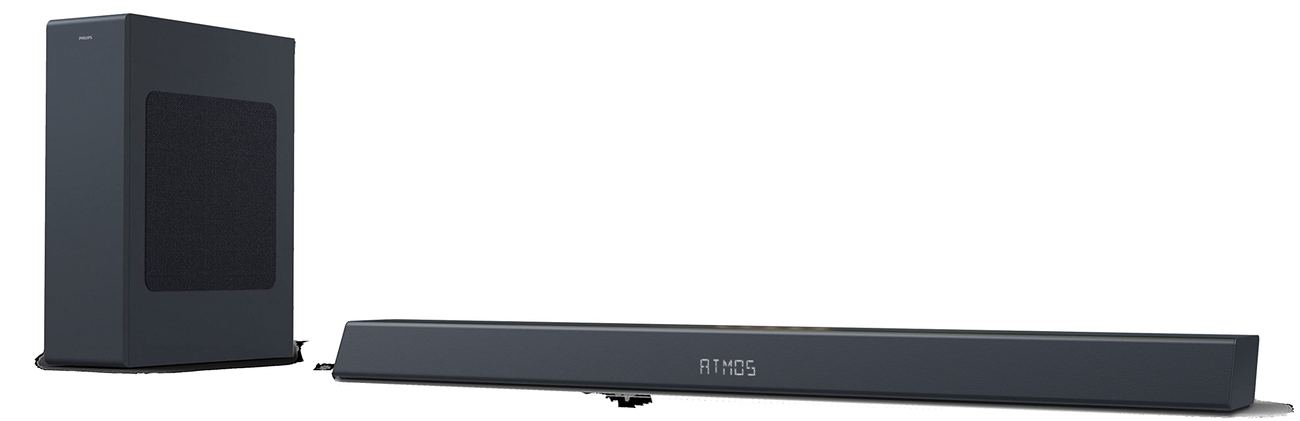 Philips TAB8405 - Soundbar Bluetooth 2.1 Wireless-Subwoofer - 240 W - Dolby Atmos - DTS Play FI-kompatibel - Schwarz