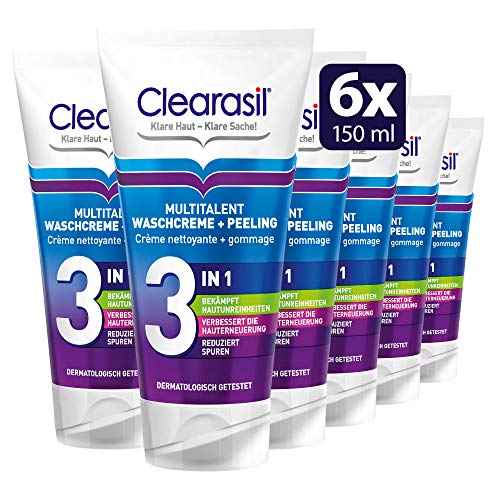 Clearasil Multitalent Waschcreme und Peeling (150 ml (6er Pack))