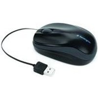 Kensington Pro Fit Retractable Mobile Mouse - Maus - optisch - verkabelt - USB - Schwarz (K72339EU)
