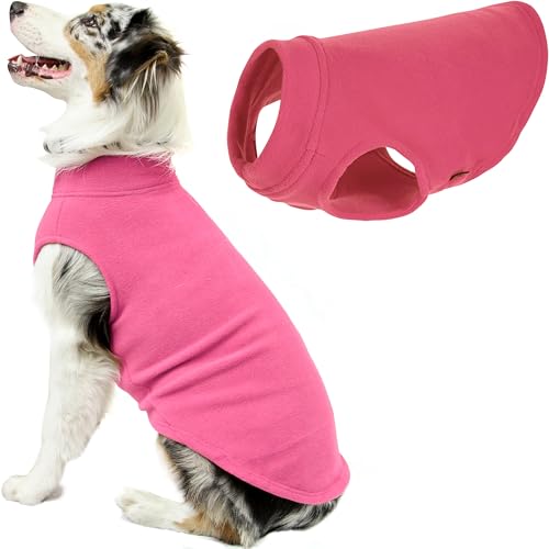 Gooby - Stretch Fleece Vest, Pullover Fleece Vest Jacket Sweater for Dogs, Pink, 4X-Large