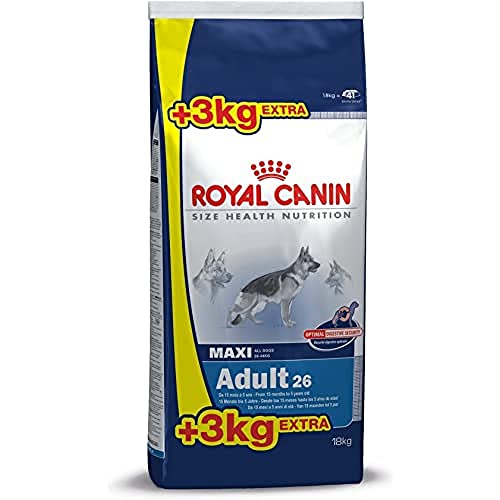 Royal Canin Hundefutter Maxi Adult 26, 15 + 3 kg gratis, 1er Pack (1 x 18kg)