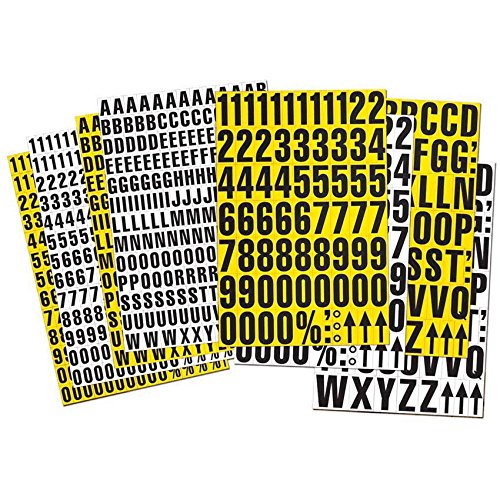 Lagerkennzeichnung, Lagerbeschriftung magnetisch, Magnetzahlen, 43mm hoch - inkl. Sonderzeichen, Farbe:gelb