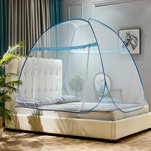 Moskitonetz Zelt Bett Baldachin Pop Up Faltbare doppelte Tür anti Mosquito Bites für Innen Außenbereich