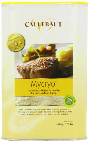 Mycryo Kakaobutter in Pulver - Form von Callebaut. Als gelatineersatz in Konditorei oder zum Braten. (600 Gramm)