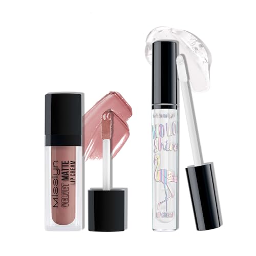 Misslyn | Langanhaltender Lipgloss und Balsam für volle Lippen Creme Volumen - Set Lipgloss und Balsam