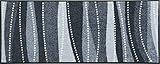 Erwin Müller Fußmatte Saarburg, Schmutzfangmatte, Sauberlaufmatte - rutschfest, langlebig, pflegeleicht, für Fußbodenheizung geeignet, ca. 7 mm Höhe - grau Größe 50x75 cm