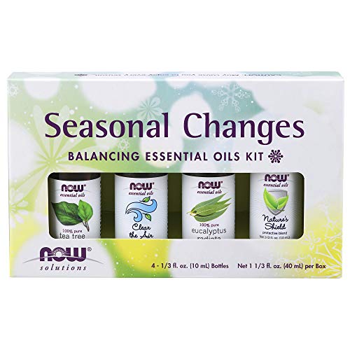 Now Foods, Seasonal Changes, Balancing Essential Oils Kit, 4 Bottles, 1/3 fl oz. (10 ml) Each
