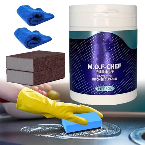 Mof Chef Cleaner Powder, Mof Chef Cleaning Powder, M.O.F Chef Kitchen Cleaner Powder, Mof Chef Powder, M.O.F-Chef Protective Kitchen Cleaner (500g-1PC)