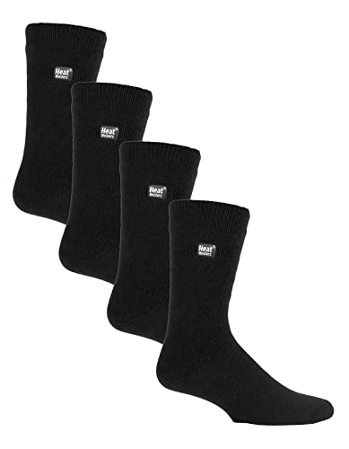 HEAT HOLDERS Ultra Lite - Herren 4er Pack Thermosocken für Winter | Socken mit Innenfleece (39-45, Schwarz)