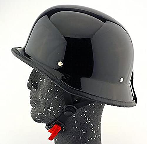 Retro-Motorrad-Helm Stahlhelm,mit Offenem Gesicht Schnellverschluss Helm per Das Innenfutter Teilweise Entnehm Waschbar ECE Zertifiziert Outdoor-Sicherheitshalbhelm C,XL=61~62cm