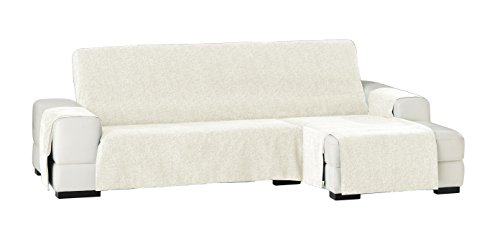 Eysa Dream Nicht elastisch Sofa überwurf Chaise Longue rechts, frontalsicht, Chenille, 01-Ecru, 37 x 9 x 29 cm