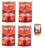 Mutti Pelati San Marzano DOP 400g, San Marzano Dop -Schälte Tomaten Tomatoes Italian Sauce 4x 400g + Italian Gourmet Polpa 400 g