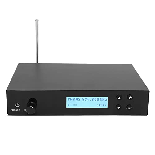 Luqeeg Drahtloses In-Ear-Monitor-System, 830-866 MHz 3 Modi Überwachen Sie Das Ohrrückführungssystem mit Taschenempfänger & S3-Sender für Gitarre Und Bass, für Band, Studio, Bühne, Studio(#2)